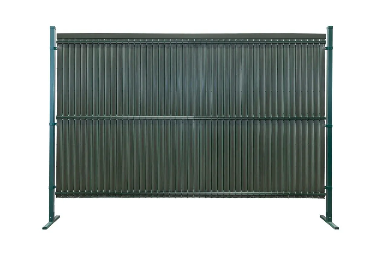 Listwy Ogrodzeniowe Pionowe Szerokie 153x250cm RD12 Zielony komplet