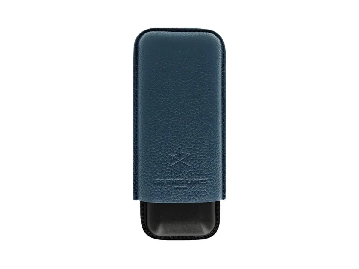 Les Fines Lames CIGAR CASE DUO BLUE PEBBLE