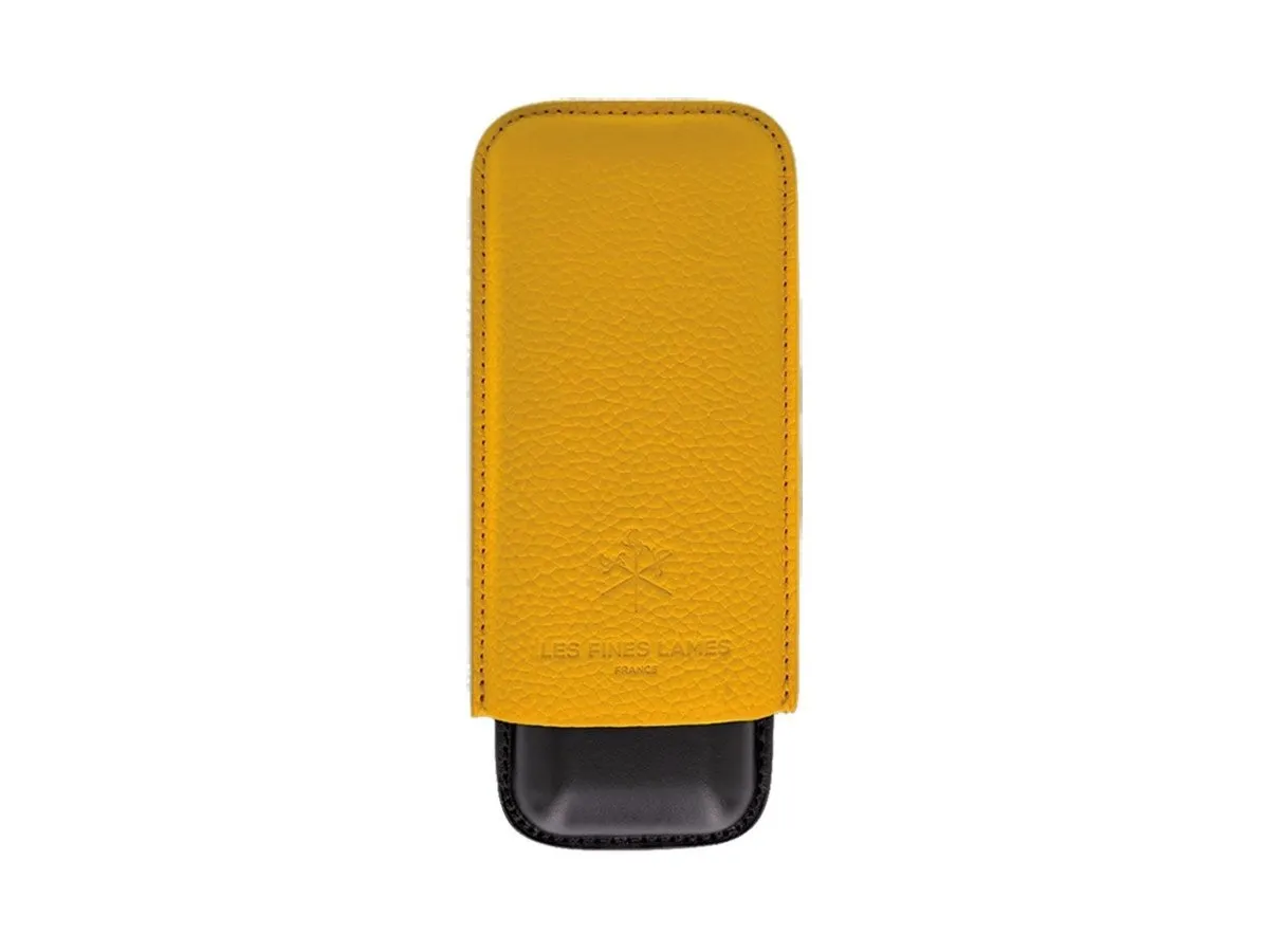 Les Fines Lames CIGAR CASE DUO YELLOW PEBBLE