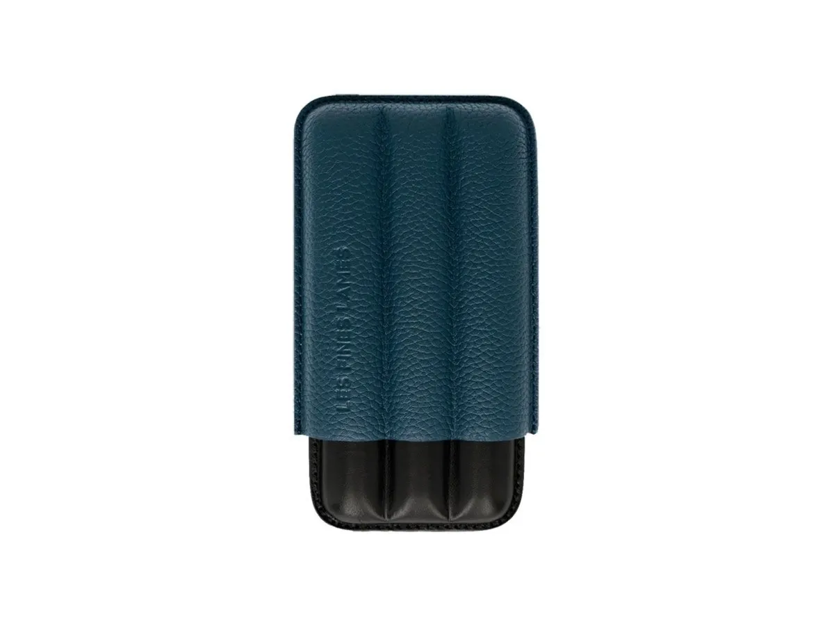 Les Fines Lames CIGAR CASE TRIO BLUE PEBBLE