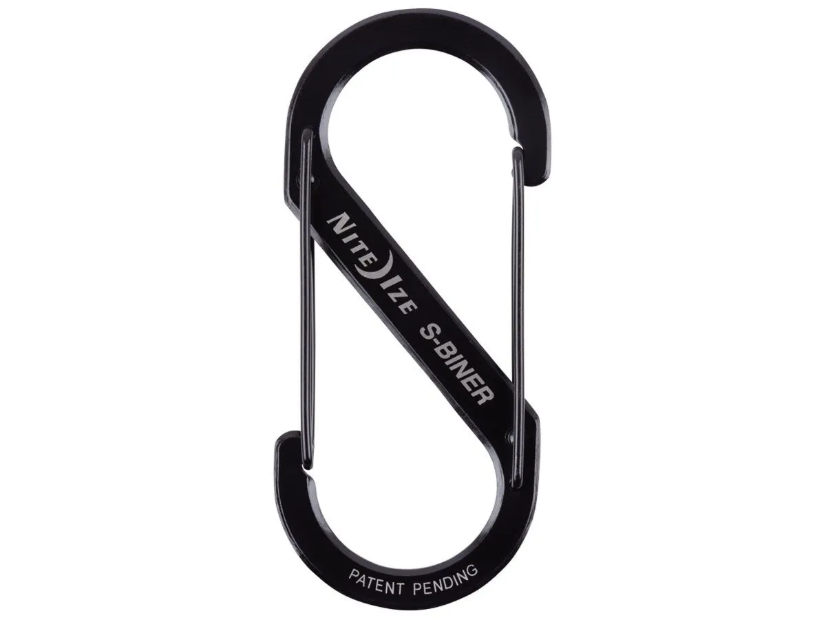 Niteize S-BINER DUAL CARABINER #5 SS Black SB5-03-01