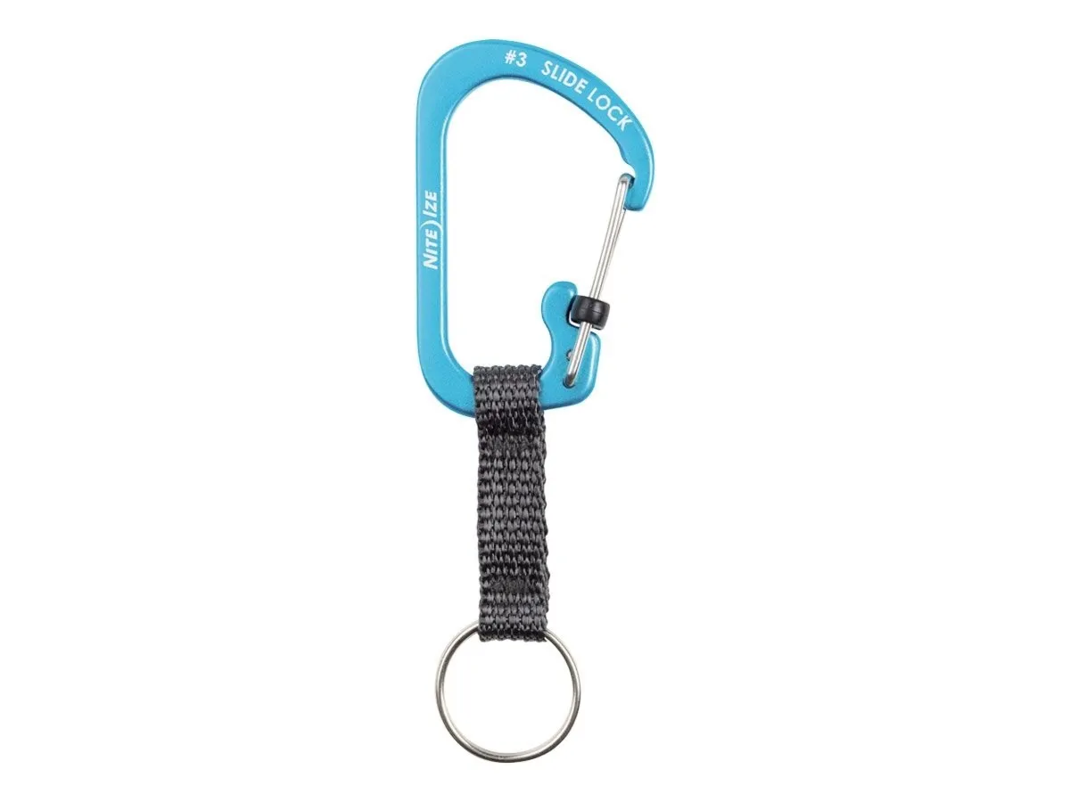 Niteize SLIDELOCK KEYRING #3 ALUMINUM Blue CSLAW3-03-R6