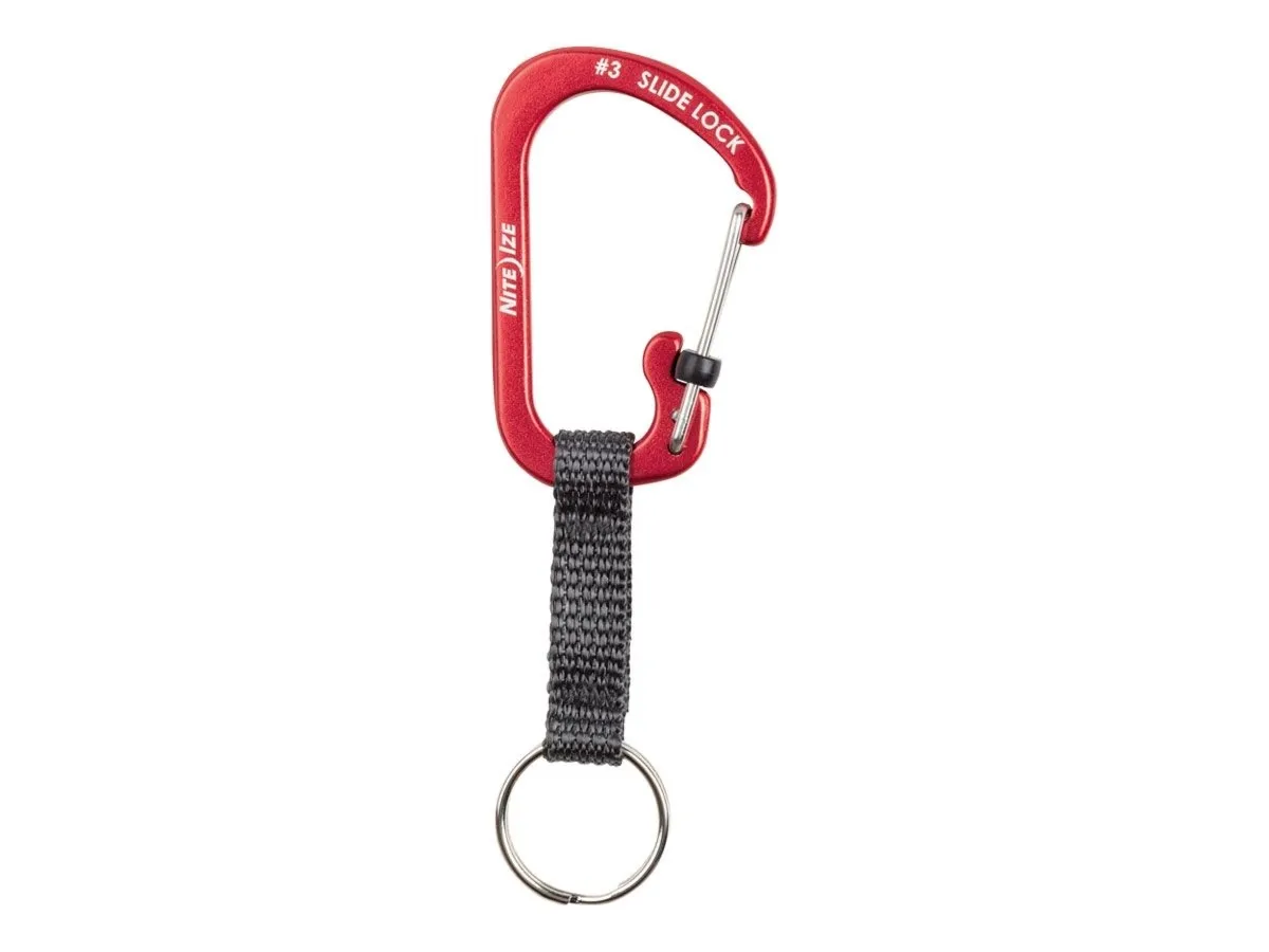 Niteize SLIDELOCK KEYRING #3 ALUMINUM Red CSLAW3-10-R6