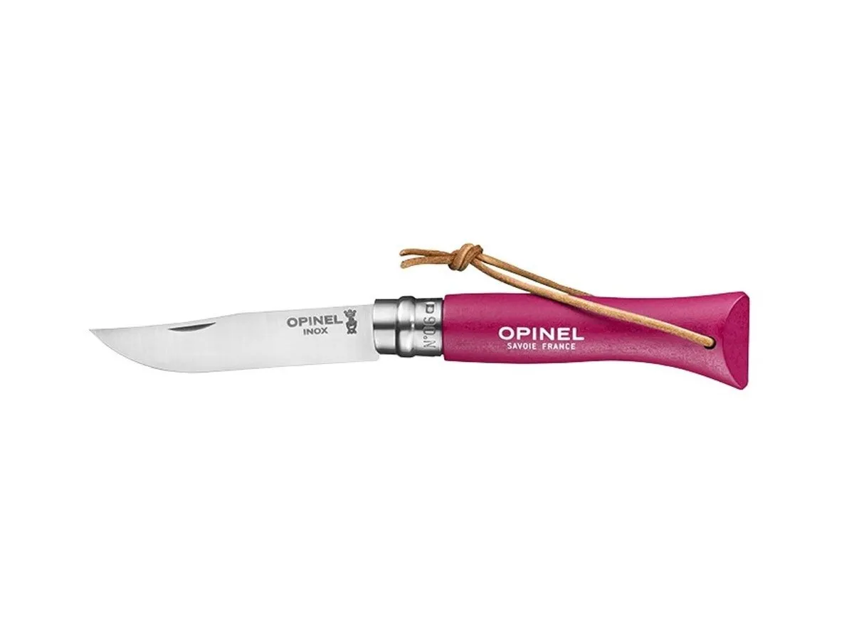 Opinel TRADIZIONE N°06 INOX BAROUDEUR "FRAMBOISE" (002201)