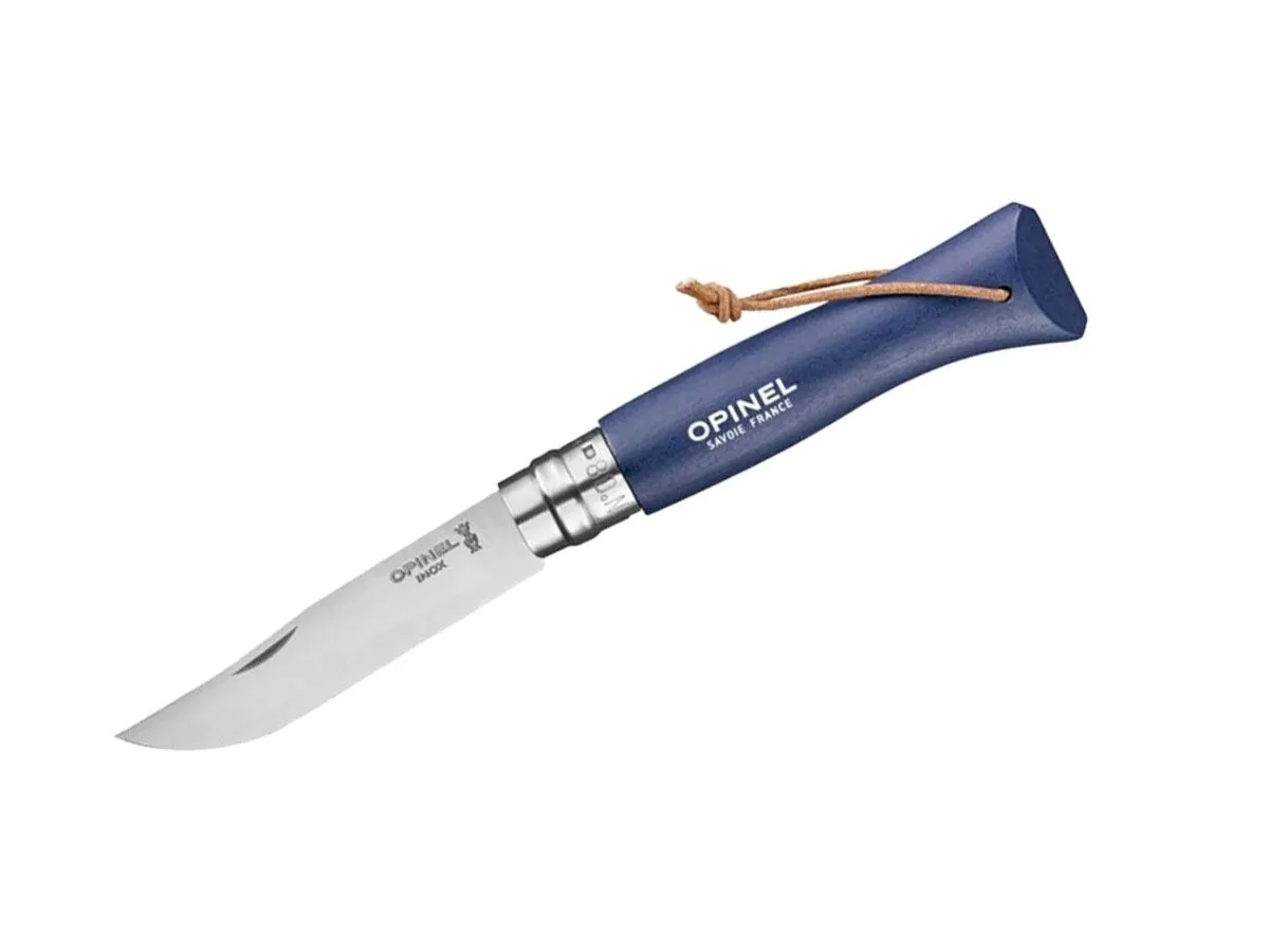 Opinel TRADIZIONE N°08 INOX BAROUDEUR "BLEU FONCE'" (002212)