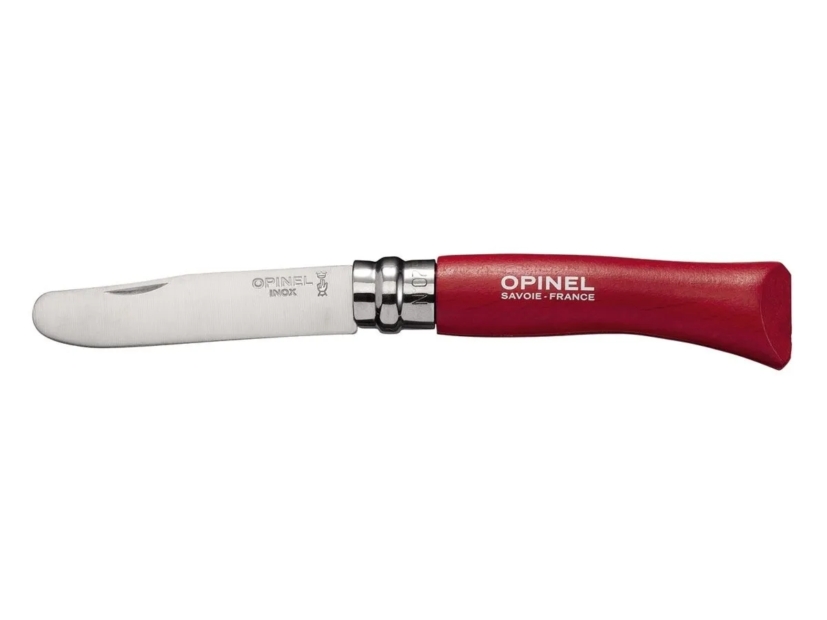 Opinel CONFEZIONE 6 PZ N°07 INOX PUNTA TONDA "ROUGE" (001698)
