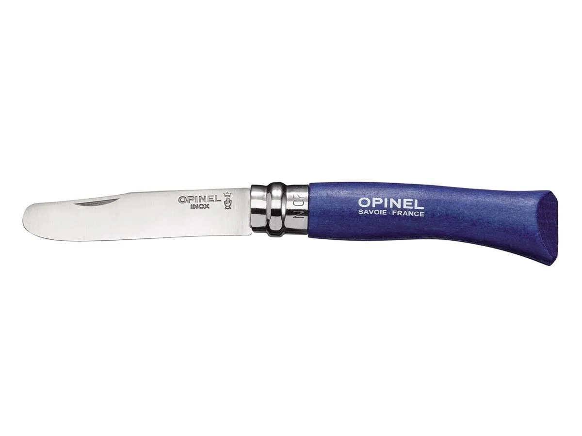Opinel CONFEZIONE 6 PZ N°07 INOX PUNTA TONDA "BLEU" (001697)