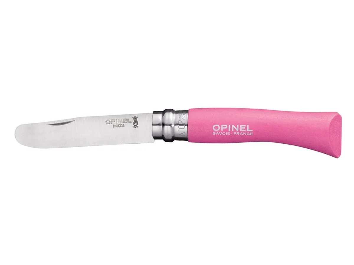 Opinel CONFEZIONE 6 PZ N°07 INOX PUNTA TONDA "FUCHSIA" (001699)