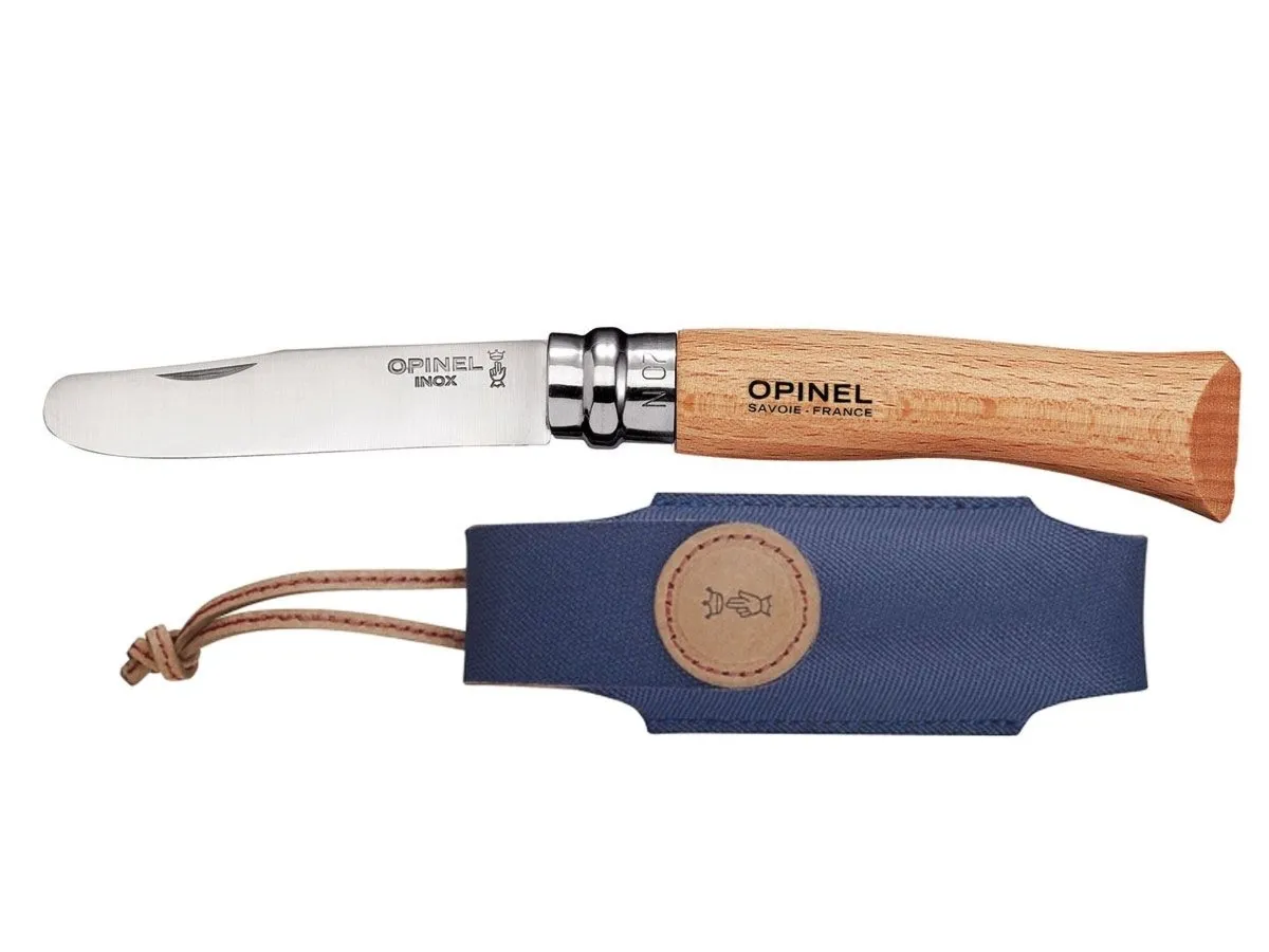 Opinel N°07 INOX PUNTA TONDA "NATURAL" C/CUSTODIA (002400)