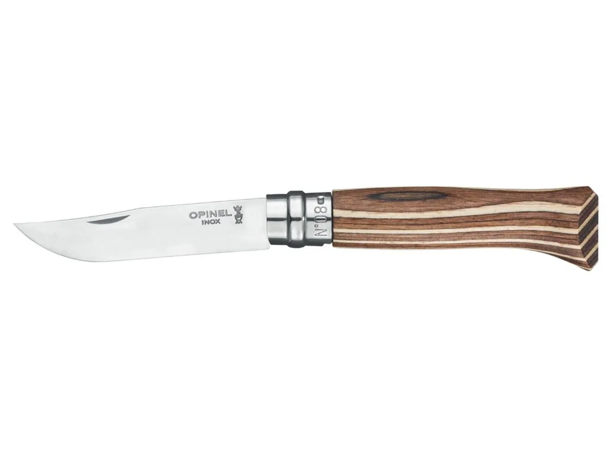 Opinel TRADIZIONE LUSSO N°08 INOX BETULLA LAMELLARE Marrone (002388)