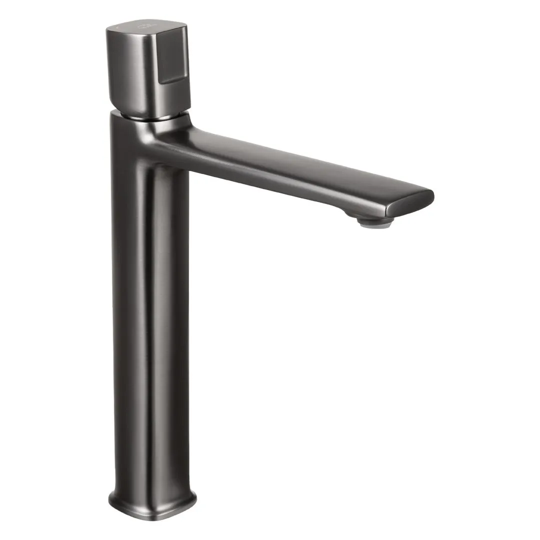 LAVEO Tores - bateria umywalkowa stojąca nablatowa z korkiem