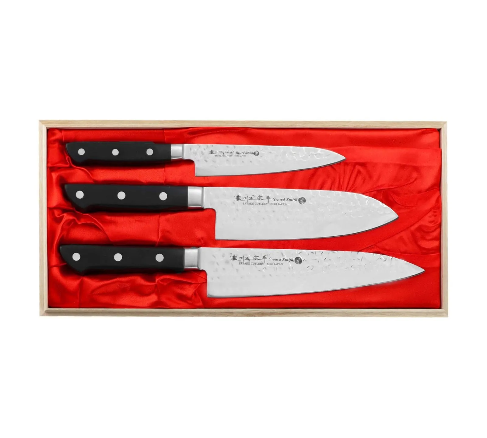 Satake Noushu Zestaw 3 noży w drewnianym pudełku