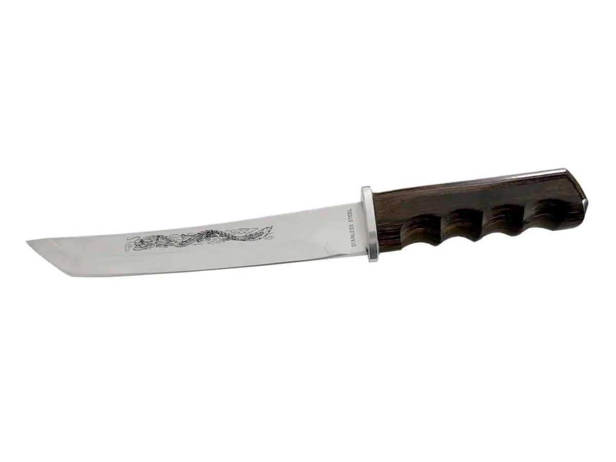 Import TANTO ENGRAVED BLADE WOOD HANDLE