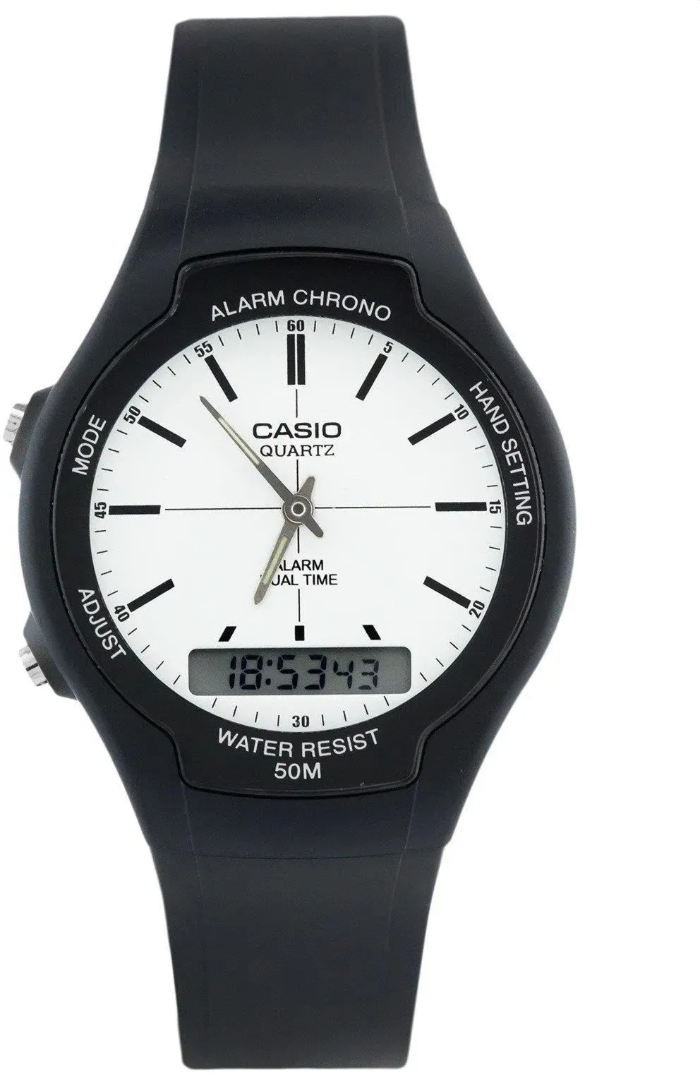 Zegarek Casio AW-90H-7BVES – Funkcjonalny Sportowy Klasyk Analogowo-Cyfrowy