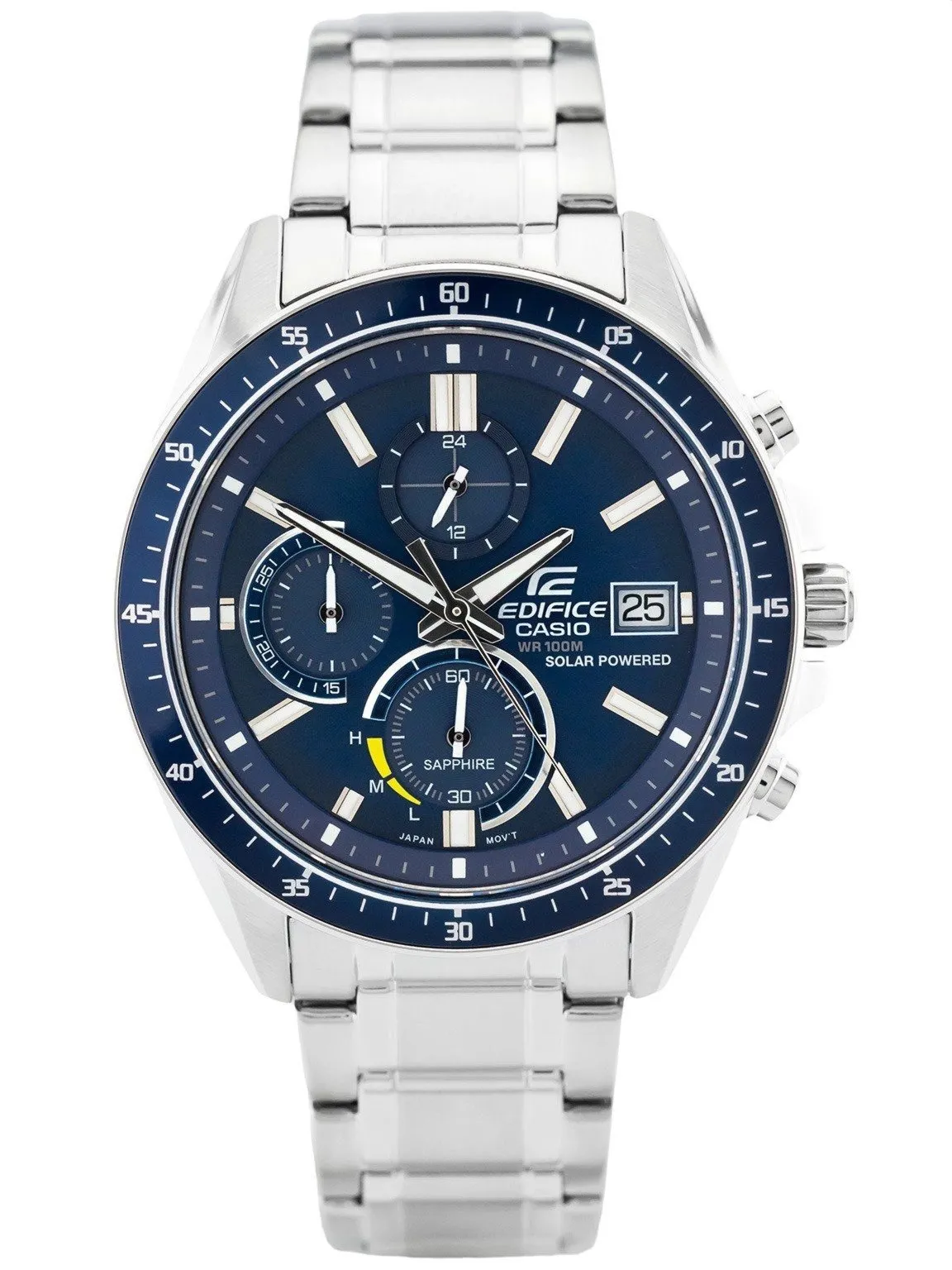 Męski Zegarek Casio Edifice EFS-S510D-2A – Szafirowy Chronograf Solarny w Granacie