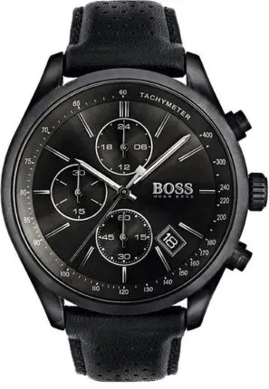 Męski Zegarek Hugo Boss Grand Prix Chronograph 1513474 – Sportowa Klasyka All-Black