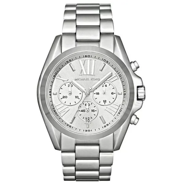 Damski Zegarek Michael Kors Bradshaw MK5535 – Ponadczasowe Srebro i Chronograf