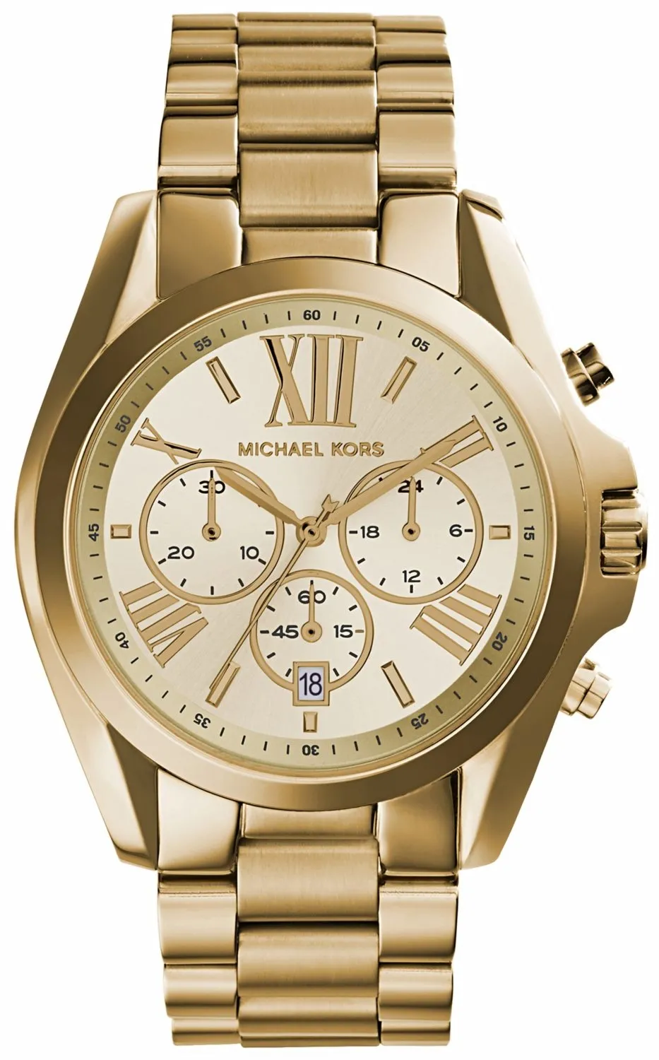 Damski Zegarek Michael Kors Bradshaw MK5605 – Lśniące Złoto i Chronograf
