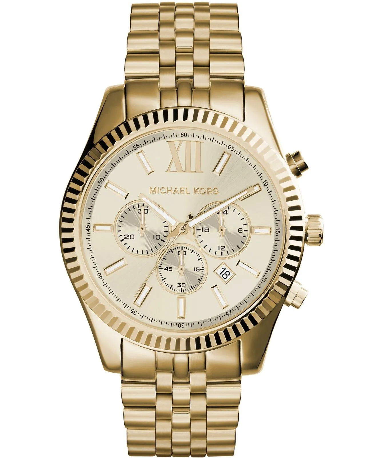 Męski Zegarek Michael Kors Lexington Chronograph MK8281 – Złota Klasyka i Funkcjonalność