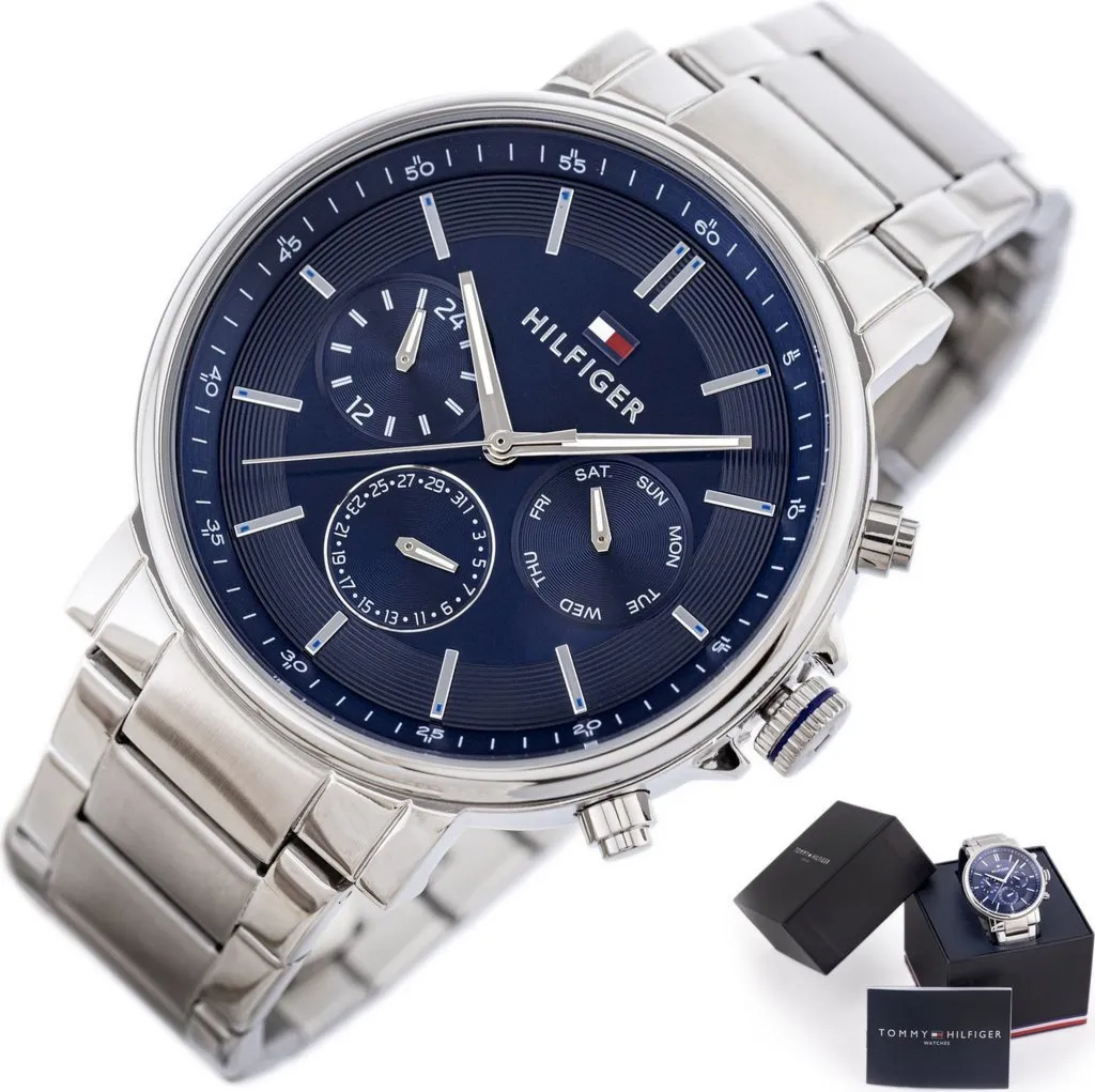 Tommy Hilfiger Tyson 1710588 – Elegancja Srebra i Granatu