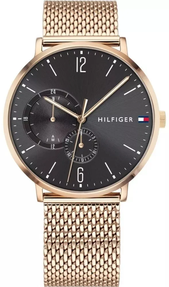 Męski Zegarek Tommy Hilfiger Brooklyn 1791506 – Złoto, Czerń i Sportowy Chronograf