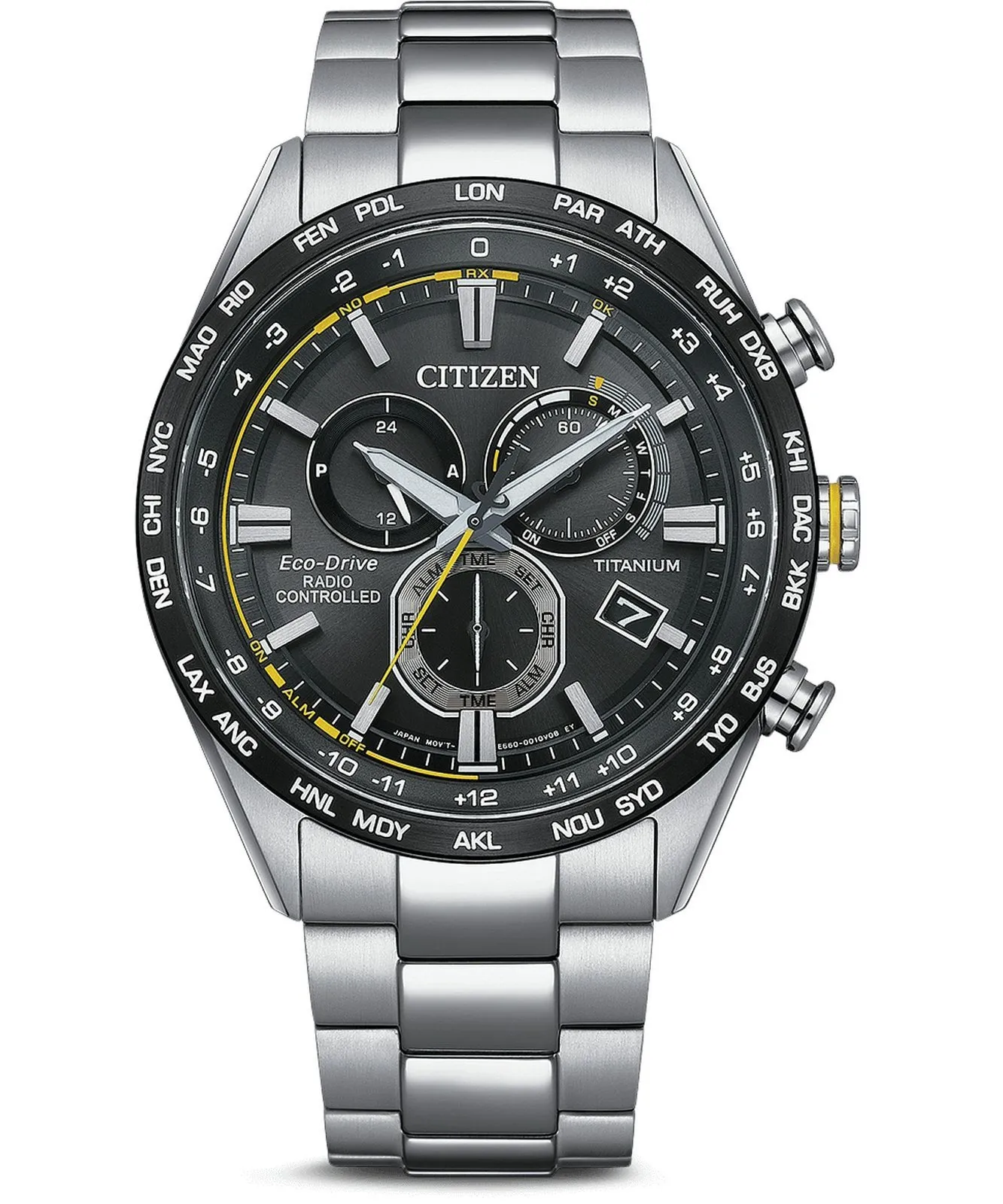 Męski Zegarek Citizen CB5947-80E – Czarny Sportowy Synchronizator