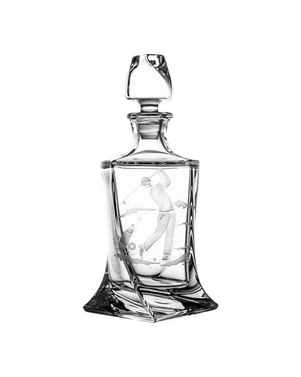 Crystal Julia Karafka do whisky koniaku nalewki motyw golfisty