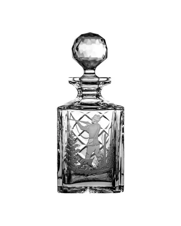 Crystal Julia Karafka kryształowa do whisky brandy z motywem myśliwskim