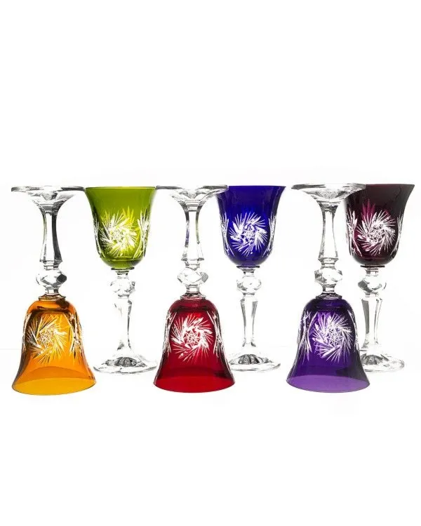 Crystal Julia Kieliszki do likieru kolorowe 6 sztuk Młynek