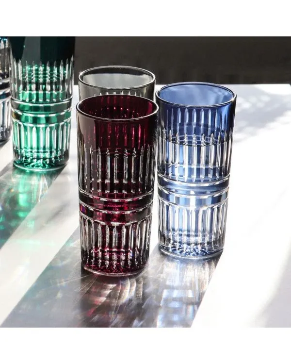 Crystal Julia Szklanki kryształowe wysokie 6 sztuk kolorowe