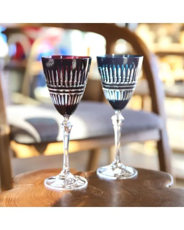 Crystal Julia Kieliszki do wina komplet 6 sztuk kolorowe