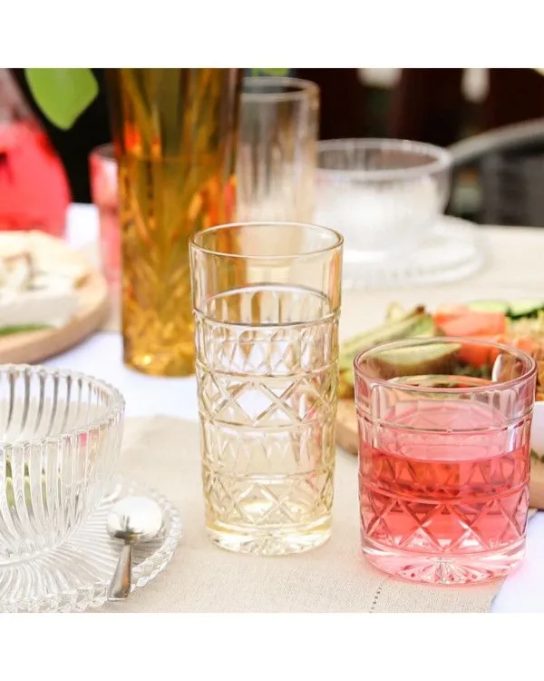 Crystal Julia Szklanki kryształowe wysokie żółte pastelowe Veranda