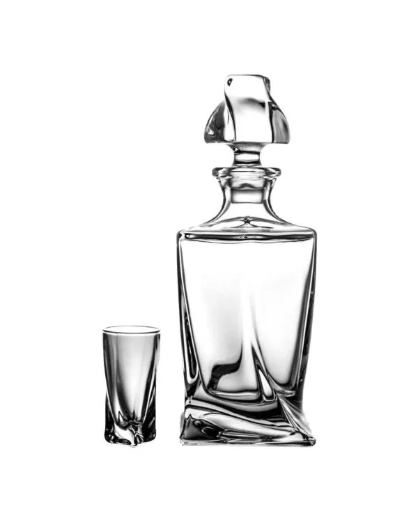 Crystal Julia Karafka i 6 sztuk kieliszków do wódki