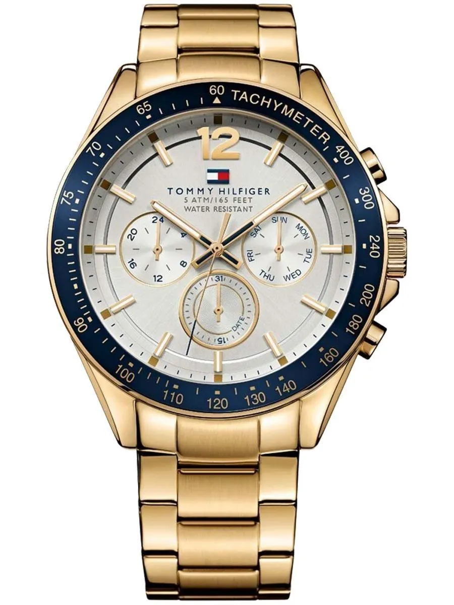 Męski Zegarek Tommy Hilfiger Luke 1791121 – Luksusowy Chronograf w Złocie