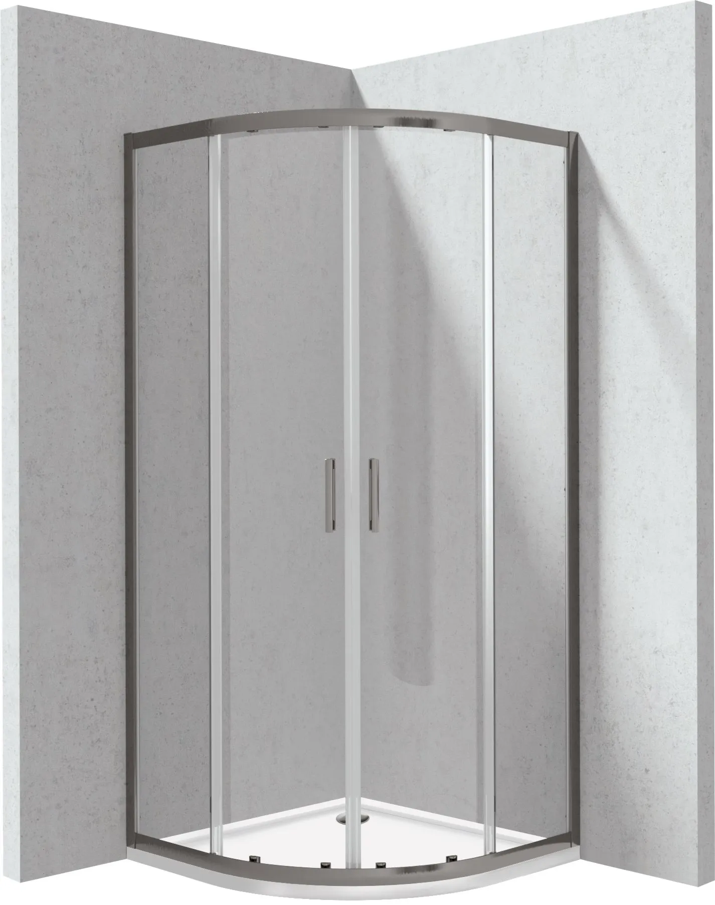 Deante Kabina prysznicowa z brodzikiem półokrągła - 90x90 cm