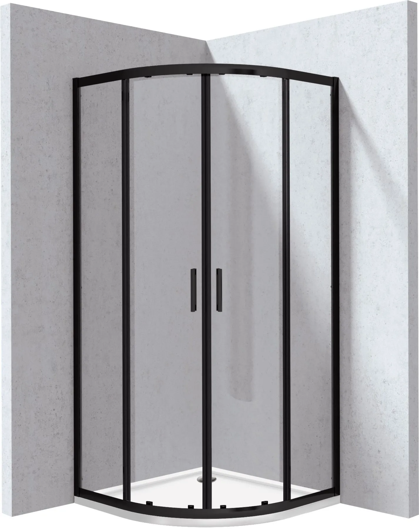 Deante Kabina prysznicowa z brodzikiem półokrągła - 80x80 cm