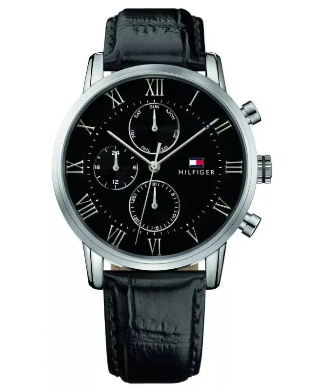 Męski Zegarek Tommy Hilfiger Kane 1791401 – Klasyka Stali i Czerni Multifunkcyjnej