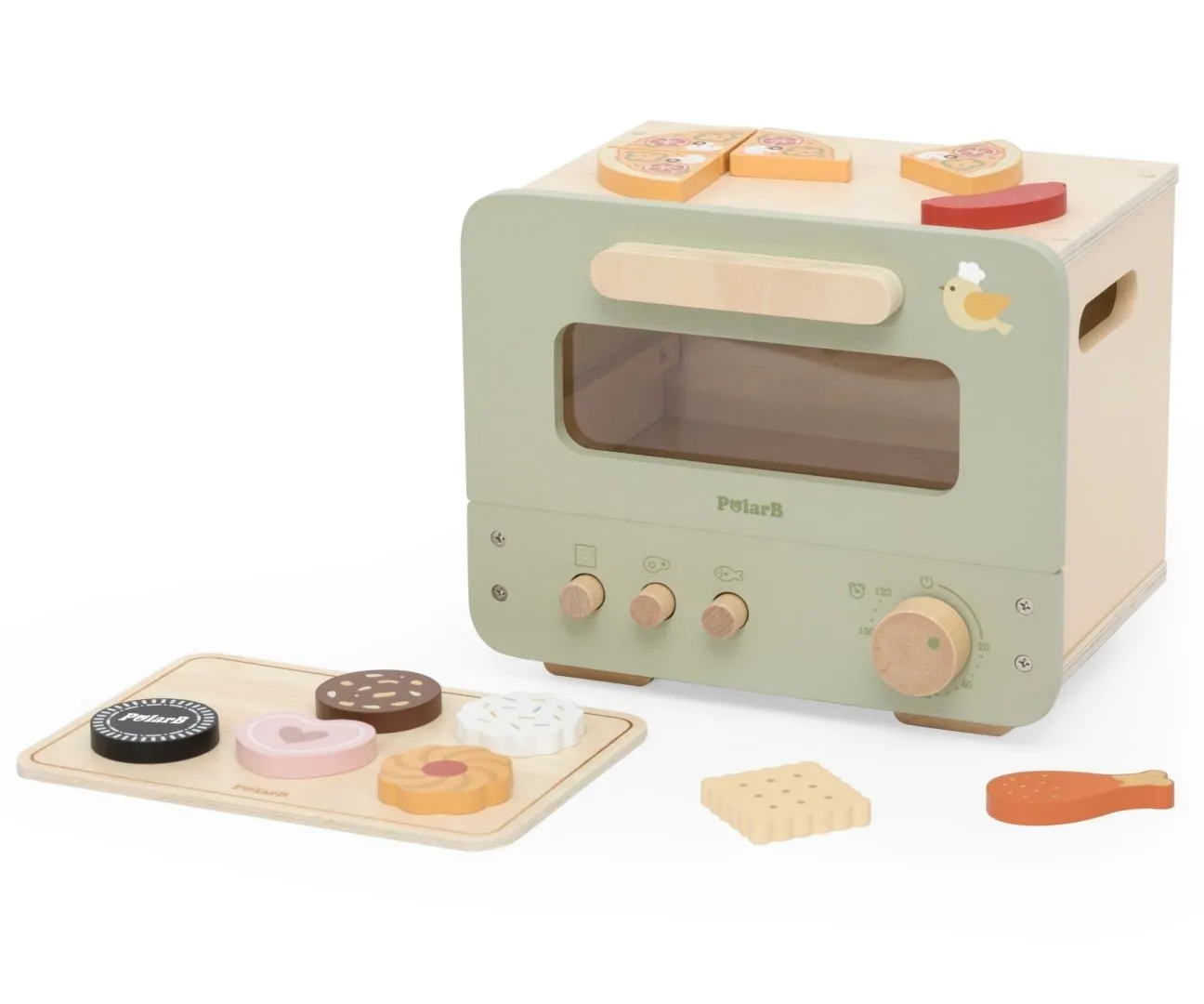 Viga 44260 PolarB Drewniana kuchenka – piekarnik i zestaw ciastek