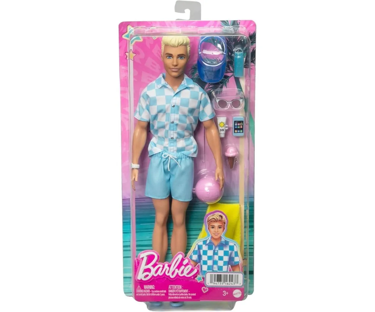 Mattel HPL74 Lalka Barbie Ken Na Plaży