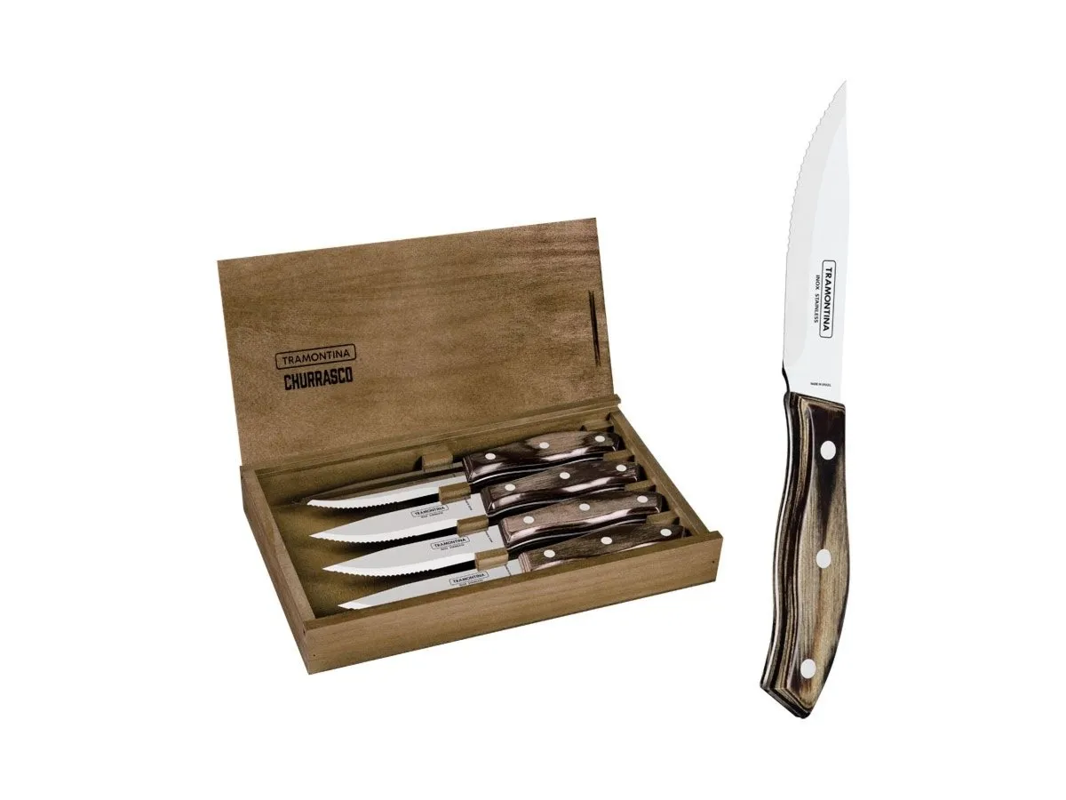 Tramontina POLYWOOD FSC BOX CARNE/BBQ 4 PZ 29899/529