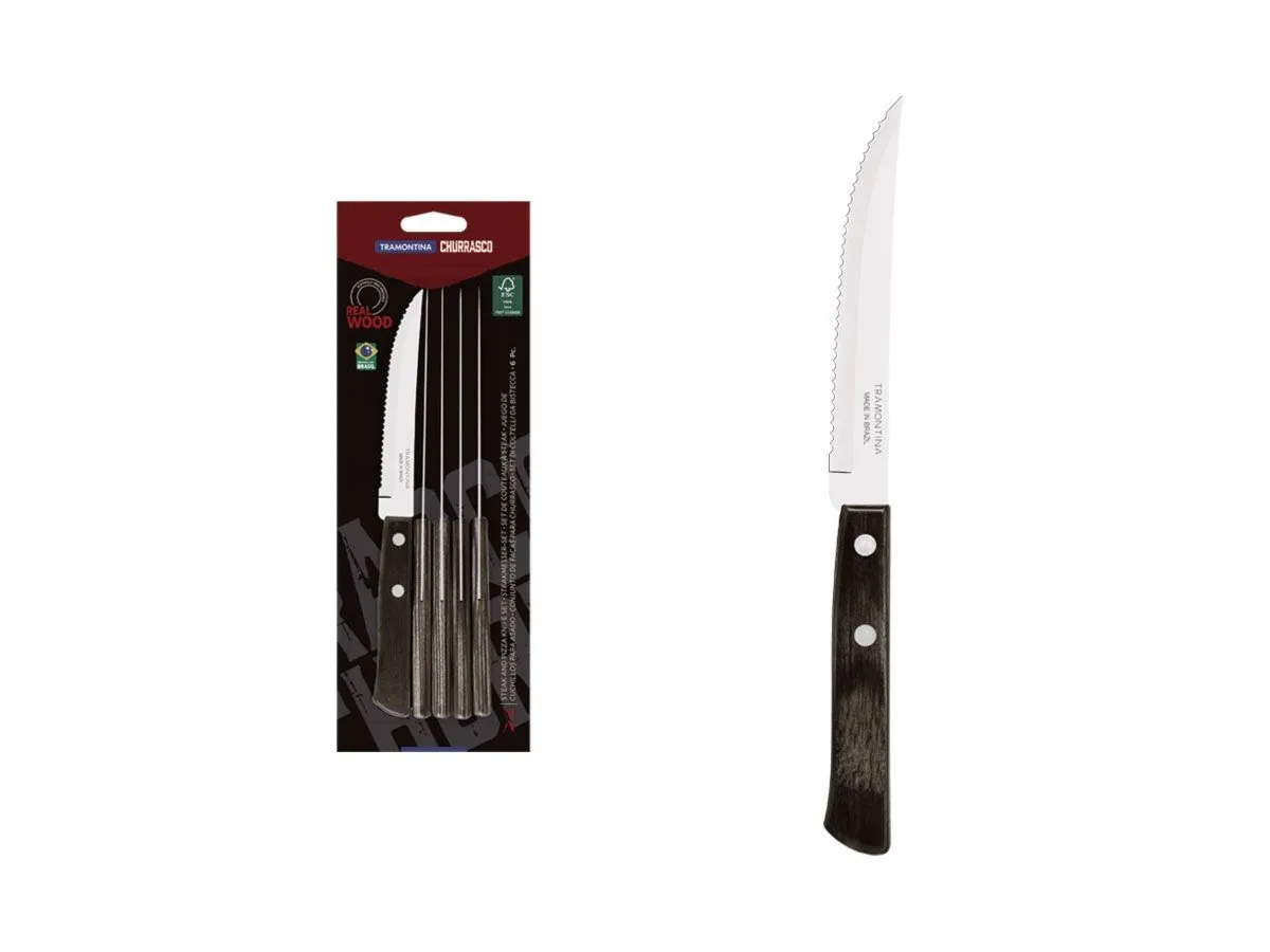 Tramontina POLYWOOD FSC SET CARNE/BBQ 6 PZ 29899/155 Brown