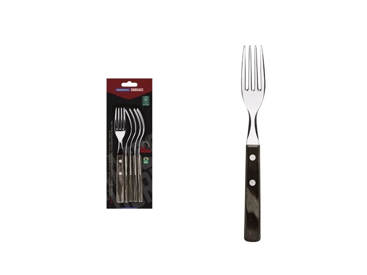 Tramontina POLYWOOD FSC SET FORCHETTE JUMBO 6 PZ 29899/157 Brown