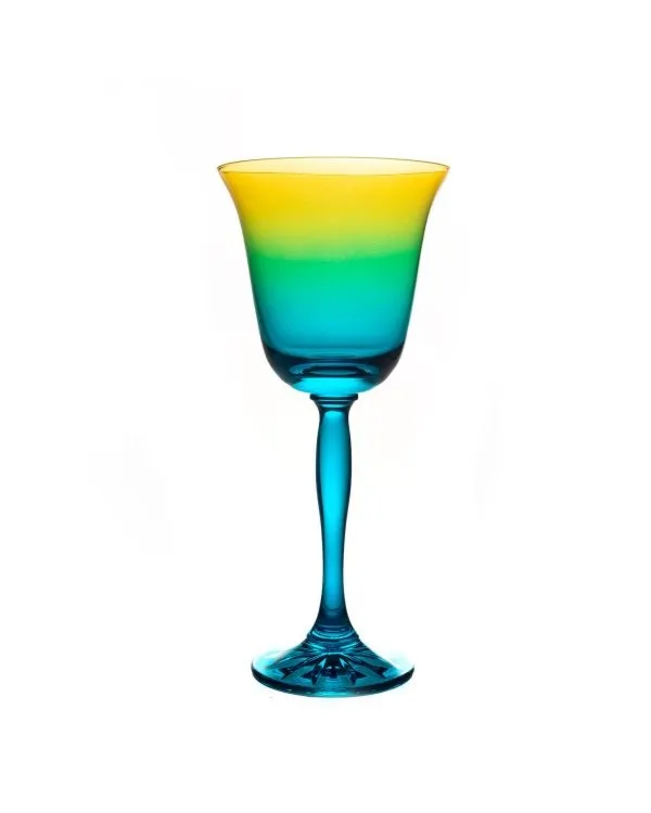 Crystal Julia Kieliszki do wina czerwonego kolorowe 6 sztuk