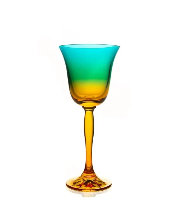 Crystal Julia Kieliszki do wina białego kolorowe 6 sztuk