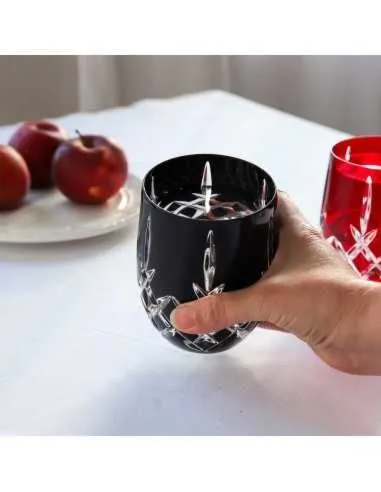 Crystal Julia Szklanka kryształowa do wody whisky czarna