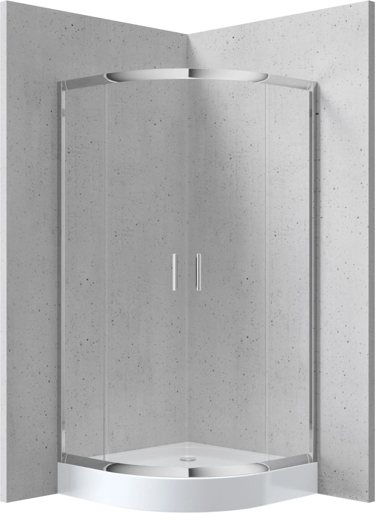 Deante Kabina prysznicowa z brodzikiem półokrągła 90 cm