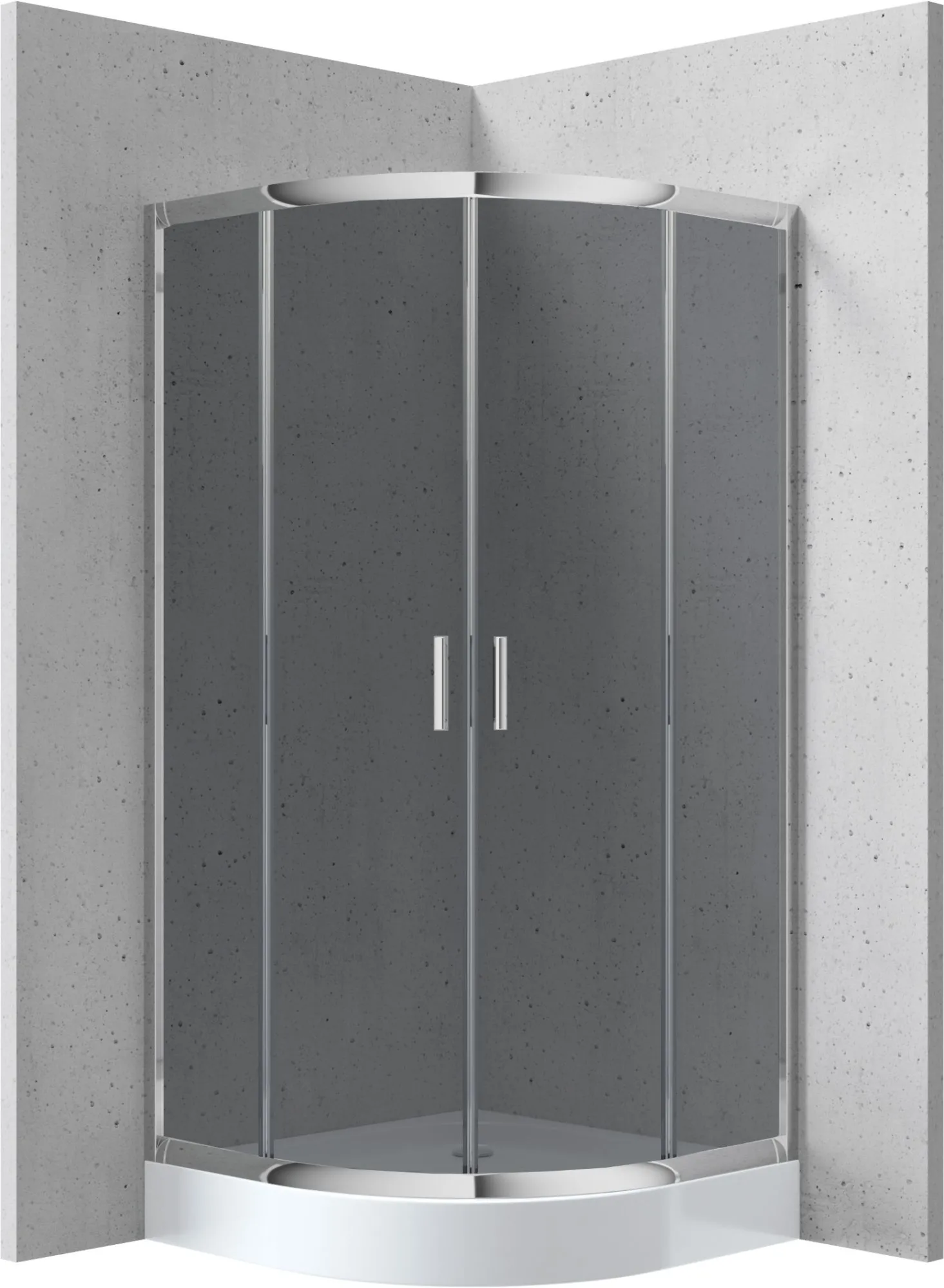 Deante Kabina prysznicowa z brodzikiem półokrągła 90 cm