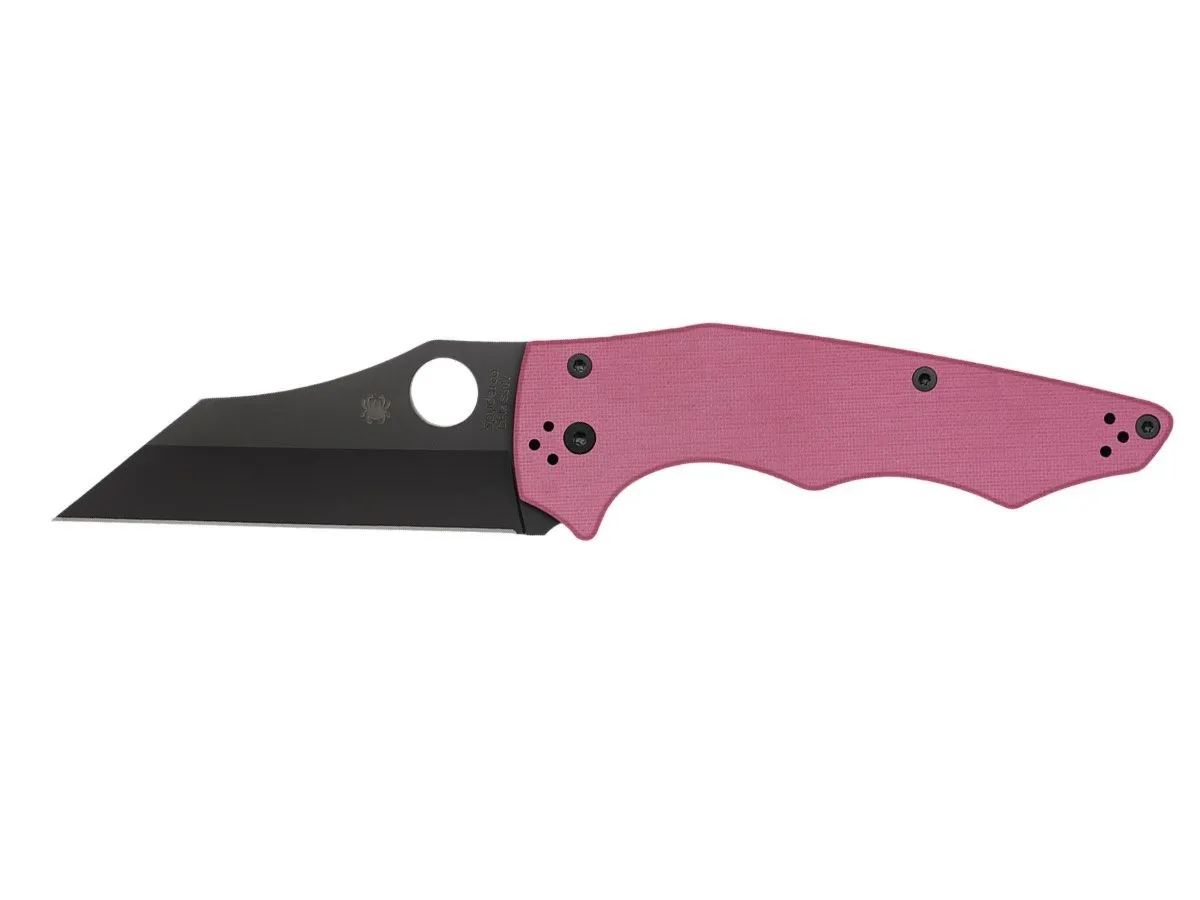 Spyderco YOJUMBO PINK G-10 BLACK BLADE PLAIN C253GPNBKP