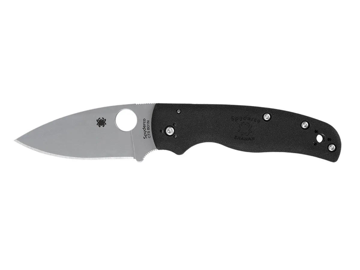 Spyderco SHAMAN FRN BLACK PLAIN C229PBK