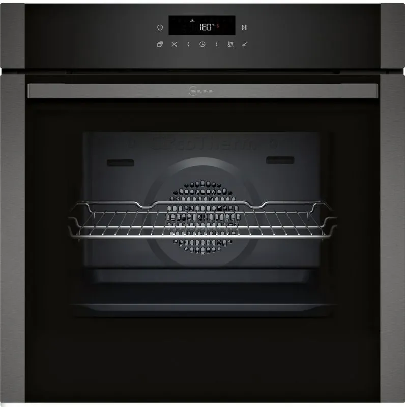 Piekarnik do zabudowy Neff B6ACJ7AG3 z technologią Circo Therm, Hide i pirolizą, grafitowo-szary